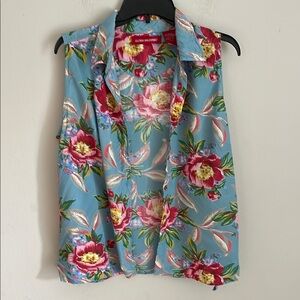 Gloria Vanderbilt Floral Sleeveless Top - XL